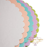 Load image into Gallery viewer, Pastel Pink Scalloped Cake Board - 25cm

