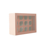 Load image into Gallery viewer, Pastel Pink 12 Holes Papyrus Scalloped Tall Cupcake Box

