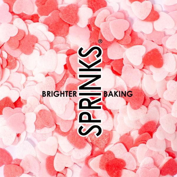 Sprinks Small Valentine Hearts Wafer Decorations - 9g