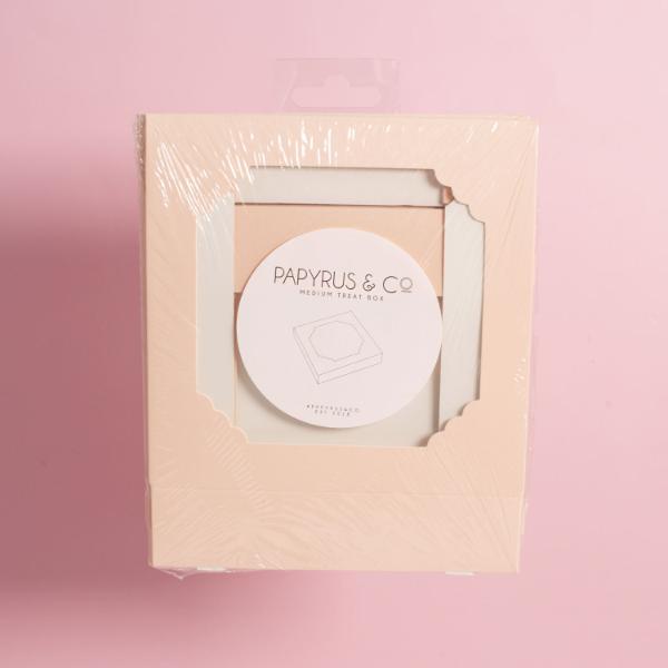 5 Pack Medium Pastel Pink Scalloped Treat Box