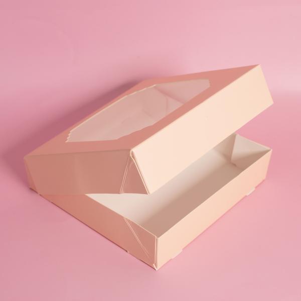 5 Pack Large Pastel Pink Papyrus Scalloped Treat Box