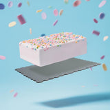 Load image into Gallery viewer, Dual Colour Rectangle Scalloped Cake Board - Gold &amp; Silver 14 x 10 Inch
