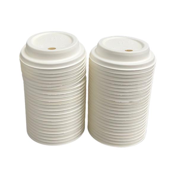 50 Pack Reusable Sugarcane Lids Suitable For 12oz / 16oz Cups