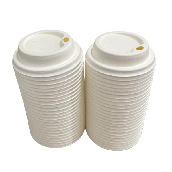 50 Pack Reusable Sugarcane Lids Suitable For 8oz Cups