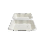 Load image into Gallery viewer, 20 Pack Eco Friendly Zafpack Sugarcane Clamshell - 23cm x 15.8cm x 4.6cm
