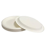 Load image into Gallery viewer, 25 Pack Eco Friendly Zafpack Round Sugarcane Plates - 25.8cm
