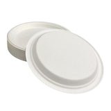 Load image into Gallery viewer, 50 Pack Eco Friendly Zafpack Round Sugarcane Plates - 23cm
