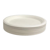 Load image into Gallery viewer, 50 Pack Eco Friendly Zafpack Round Sugarcane Plates - 23cm
