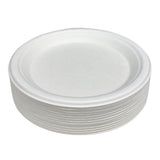 Load image into Gallery viewer, 50 Pack Eco Friendly Zafpack Round Sugarcane Plates - 22.5cm
