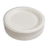 Load image into Gallery viewer, 50 Pack Eco Friendly Zafpack Round Sugarcane Plates - 17.5cm
