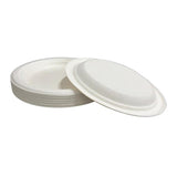 Load image into Gallery viewer, 25 Pack Eco Friendly Zafpack Round Sugarcane Plates - 17.5cm
