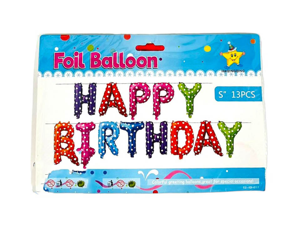 Happy Birthday Foil Balloon Banner