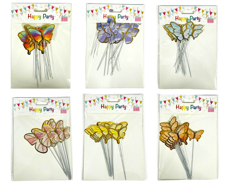 10 Pack Butterfly Cake Toppers