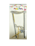 Load image into Gallery viewer, 4 Pack Star Happy Birthday Cake Topper
