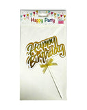 Load image into Gallery viewer, Gold Or Black Happy Birthday Cake Topper
