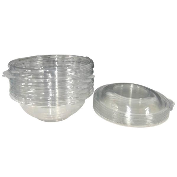 12 Pack Clear Bowls With Lids - 24oz