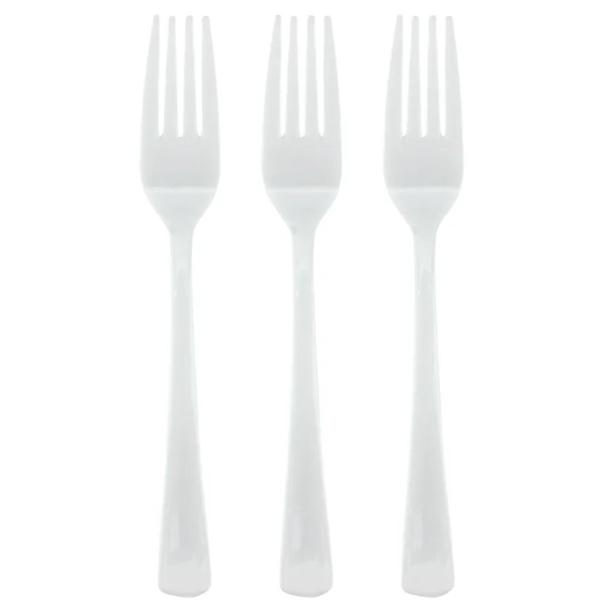 50 Pack White Plastic Forks