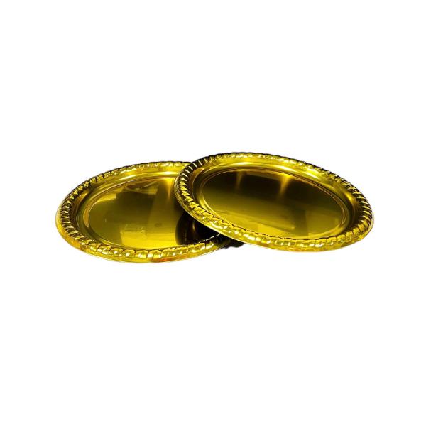 2 Pack Gold Plastic Plate - 30cm