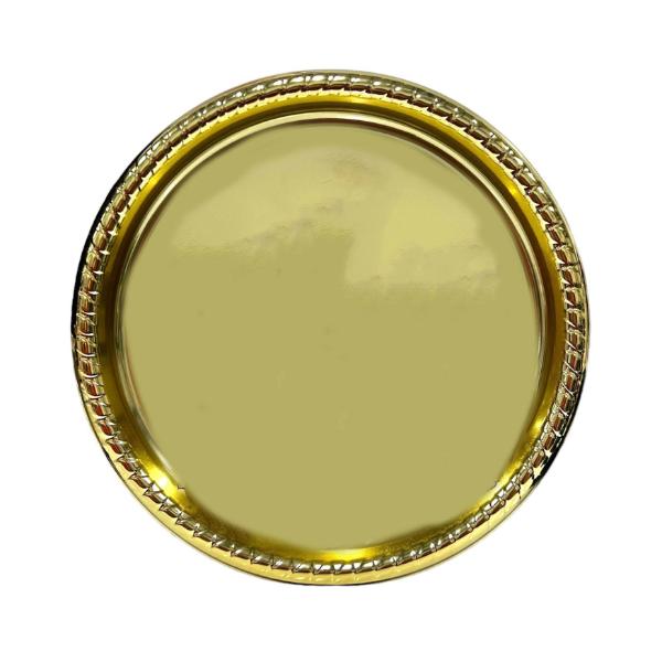 Round Gold Plastic Plate - 40cm