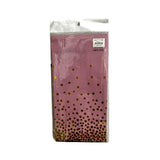 Load image into Gallery viewer, Pink Table Cloth With Gold Dots - 137cm x 183cm
