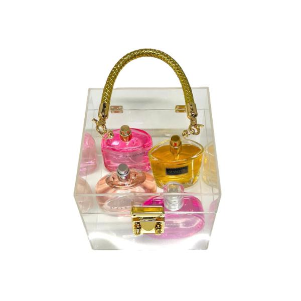 Large Acrylic Box With Gold Handle