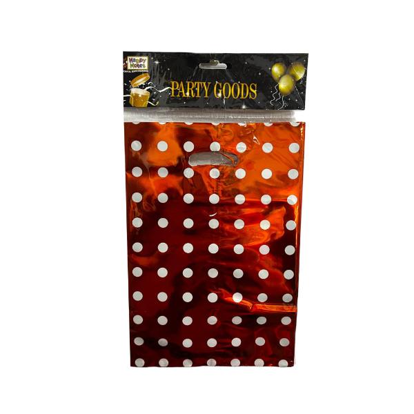 12 Pack Assorted Dot Loot Bags - 17cm x 25cm