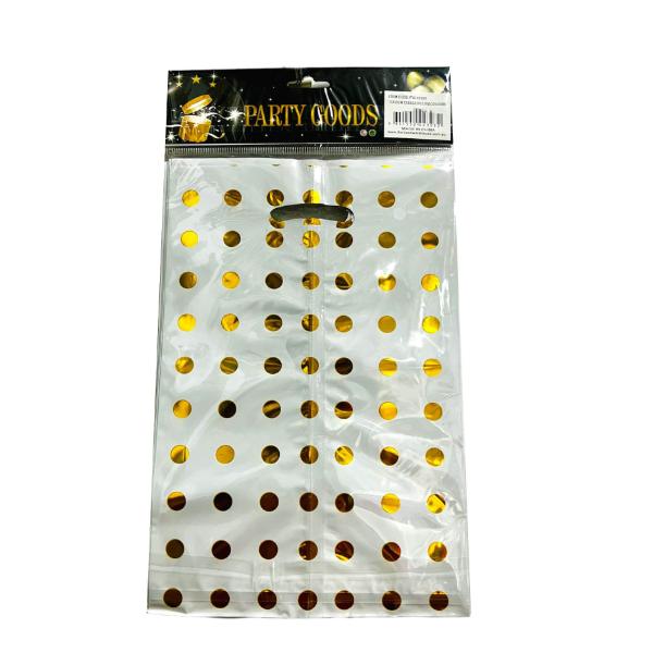 12 Pack Assorted Dot Loot Bags - 17cm x 25cm