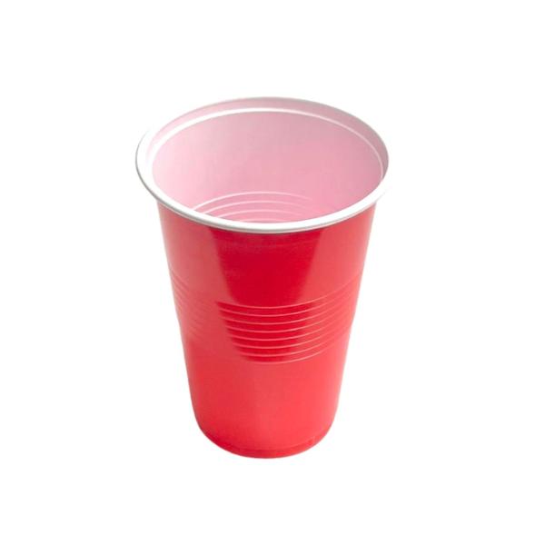 20 Pack Red & White Cup - 500ml