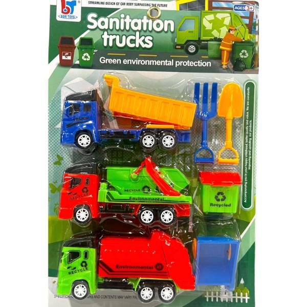 Kids Rubbish Truck Toy Set