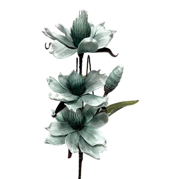 3 Bud Silicon Flowers - 70cm