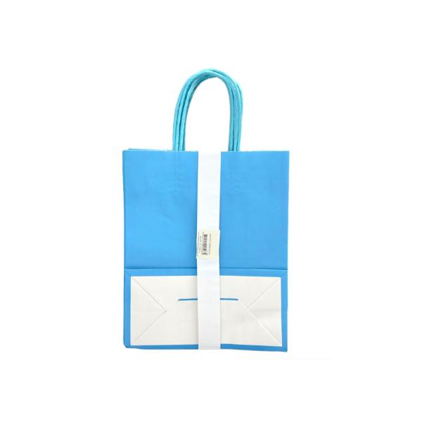 5 Pack Light Blue Kraft Bag - 22cm x 28cm x 11cm