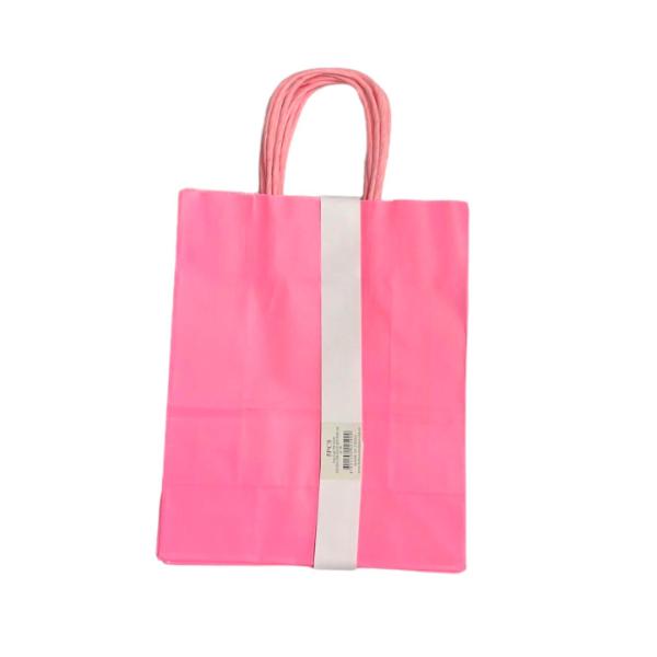 5 Pack Pink Kraft Bag - 22cm x 28cm x 11cm