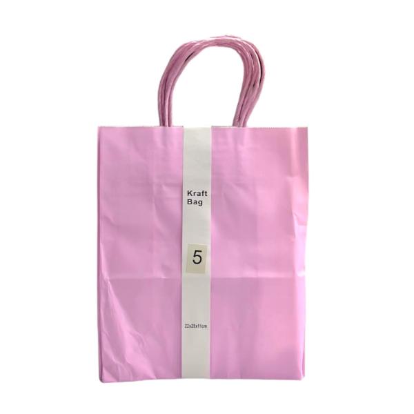 5 Pack Light Purple Kraft Bag - 22cm x 28cm x 11cm