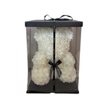 Load image into Gallery viewer, White Silicon Rose Bear - 35cm
