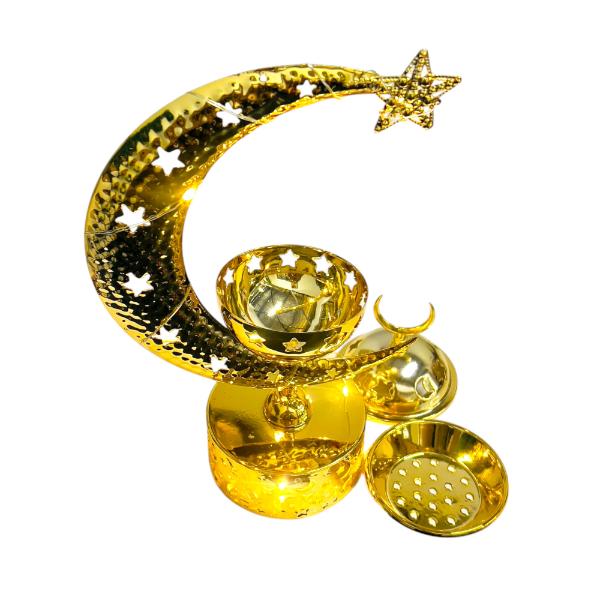 Ramadan Gold Led Incense Burner With Lid