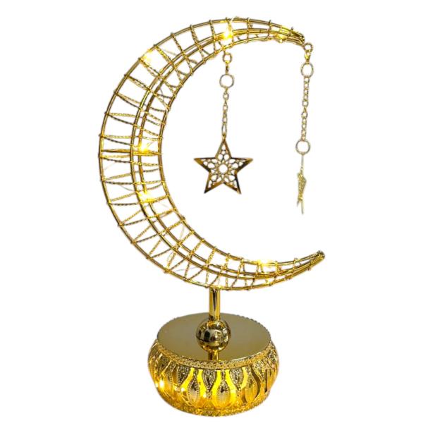 Led Moon Stand With Hanging Stars