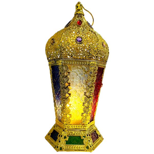 Ramadan Assorted Led Musical Gold Lantern