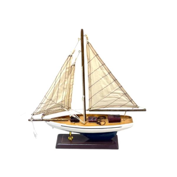 Assorted Wooden Model Sail Boat - 30cm