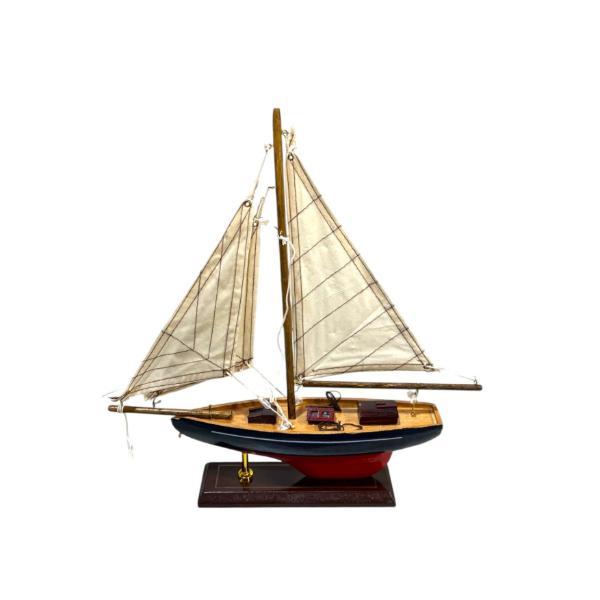 Assorted Wooden Model Sail Boat - 30cm