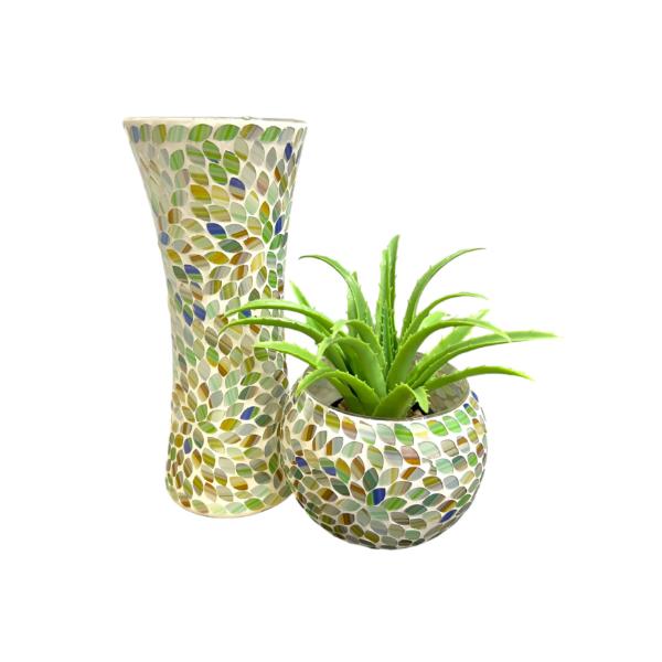 New Mosaic Glass Vase