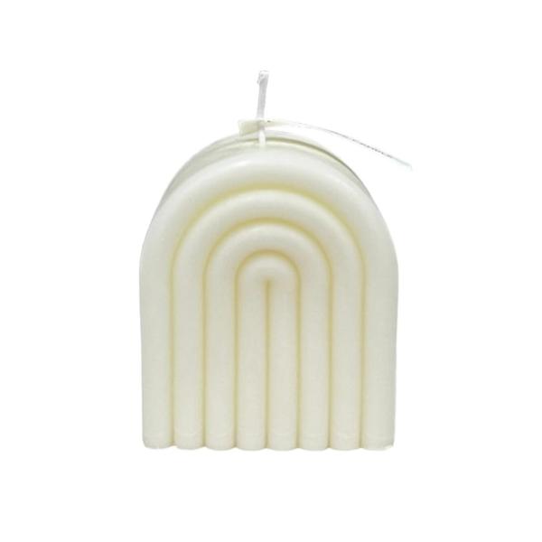 White Arched Scented Candle