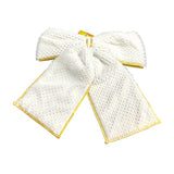 Load image into Gallery viewer, White &amp; Gold Ribbon Bow - 32cm
