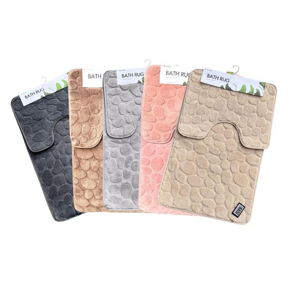 2 Pack Bathroom Mat Set - 50cm x 80cm & 50cm x 40cm