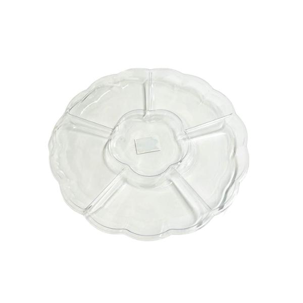 Clear Round Divider Platter