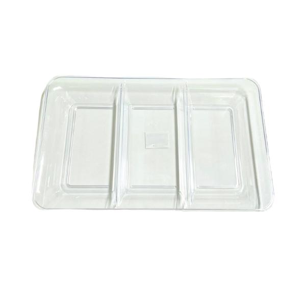 Clear Rectangle Divider Platter