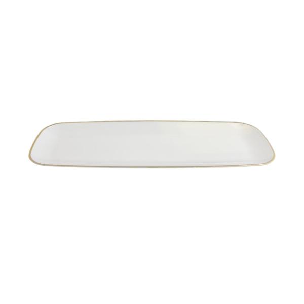 Gold Rim Square Platter - 27cm