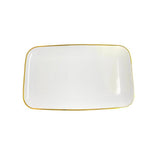 Load image into Gallery viewer, Gold Rim Rectangle Platter - 45cm
