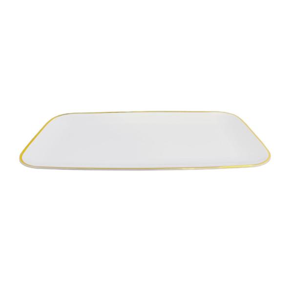 Gold Rim Rectangle Platter - 45cm