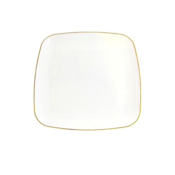 Gold Rim Square Platter - 35cm