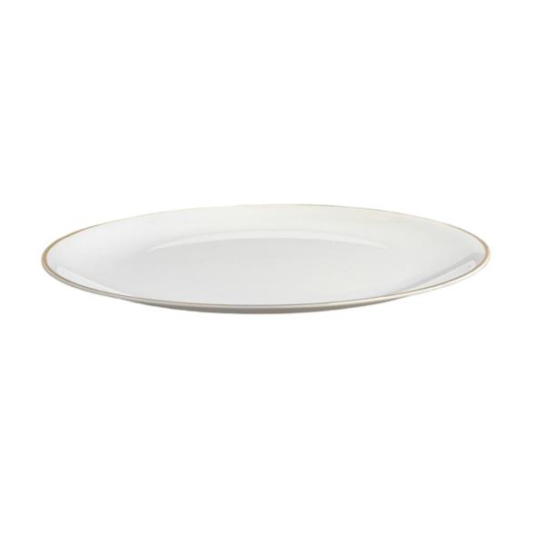 Gold Rim Round Platter - 35cm